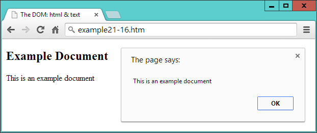 Retrieving and displaying the HTML of an element