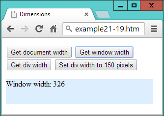 Getting and setting element dimensions