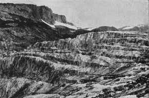 Ice Terraces on South Tahoma Glacier.