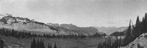 View looking west across Moraine Park and Carbon Glacier to Mother Mountains.