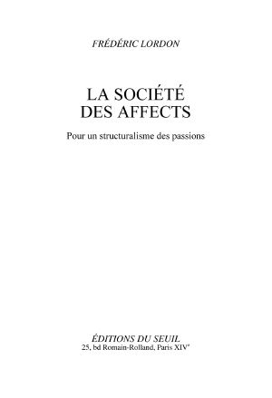 La Société Des Affects