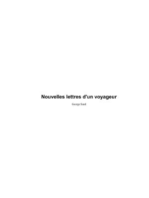 Nouvelles lettres d'un voyageur