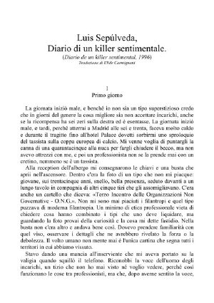 Diario Di Un killer Sentimentale