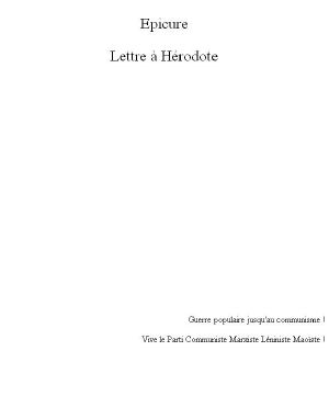 Lettre À Hérodote