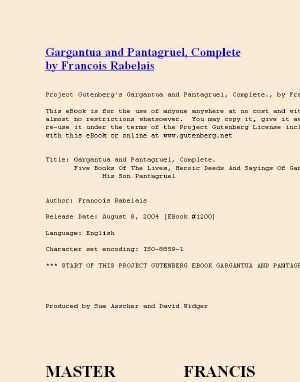 Gargantua and Pantagruel · Complete