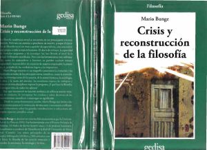 Crisis Y Reconstruccion De La Filosofia