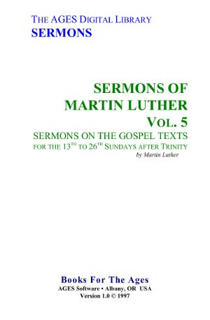 Luther - Sermons of Martin Luther Vol. 5