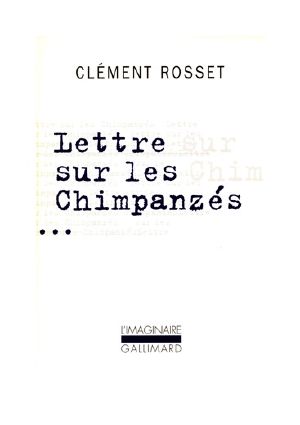 Lettre Sur Les Chimpanzés