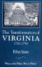 The Transformation of Virginia, 1740-1790