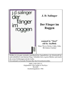 Microsoft Word · J. D. Salinger · Der F.nger im Roggen.doc