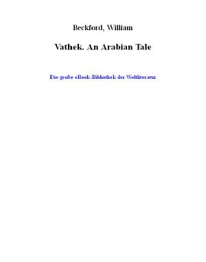 Vathek. An Arabian Tale