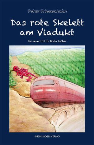 Das rote Skelett am Viadukt