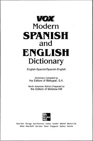 Vox Modern Spanish and English Dictionary