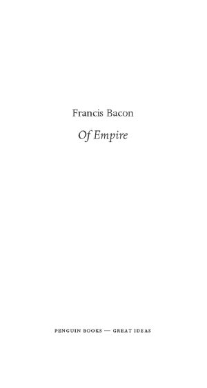 Of Empire (Penguin Great Ideas)