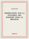 Dissertation sur la politique des Romains dans la religion