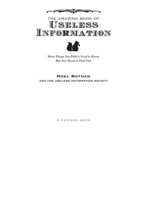 The Amazing Book of Useless Information