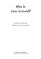 Who Is Jane Goodall?