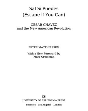 Sal Si Puedes (Escape If You Can) · Cesar Chavez and the New American Revolution