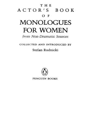 The Actor's Book of Monologues for Women