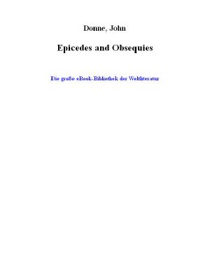 Epicedes and Obsequies