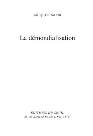 La Démondialisation