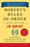 Robert's Rules of Order Newly Revised in Brief, 3rd Edition