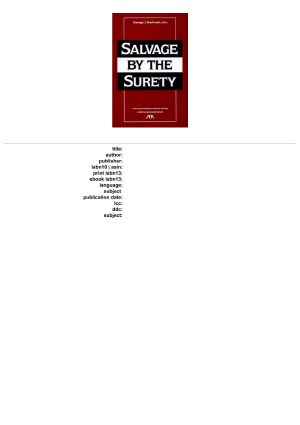 Salvage by the Surety