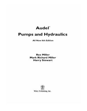 Audel Pumps and Hydraulics