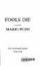 Fools die · a novel