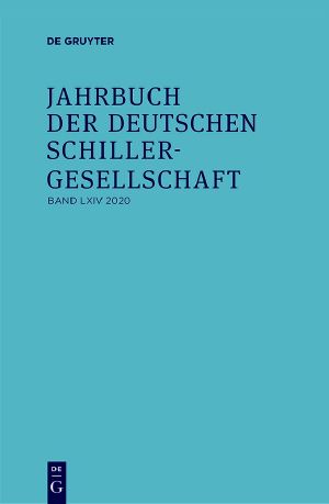 Jahrbuch der deutschen Schiller Gesellschaft · Band 64 2020