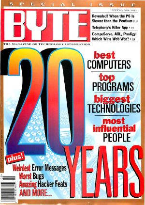 Byte Magazine Volume 20 Number 09: 20 Years