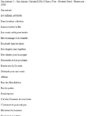 San Antonio 1 - San Antonio-Circulez Il N'y O Rien a Voir - Frederic Dard - Fleuve noir - 2010: Bloc de notas