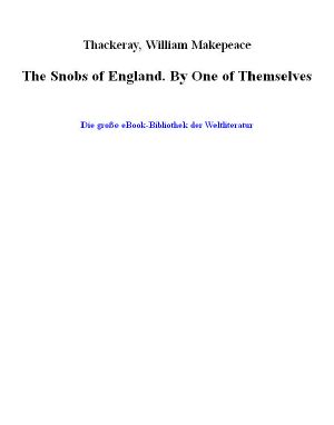 The Snobs of England. By One of Themselves