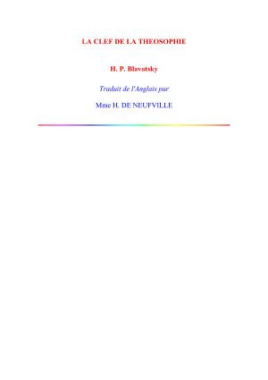 La Clef De La Théosophie