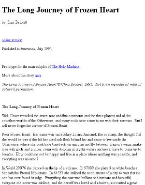 The Long Journey of Frozen Heart