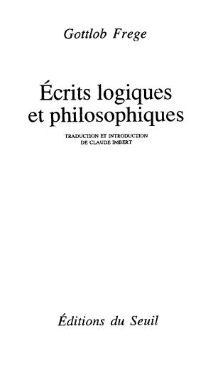 Ecrits Logiques Et Philosophiques