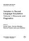 Variation in Second Language Acquisition Volume I · Discourse and Pragmatics