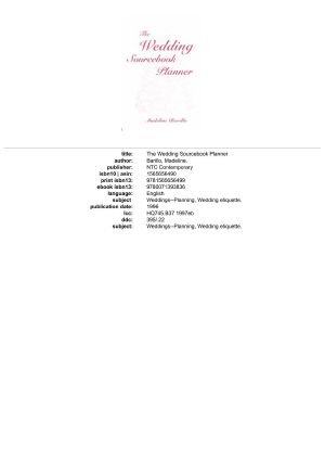 The Wedding Sourcebook Planner