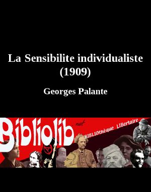 La Sensibilite Individualiste (1909)