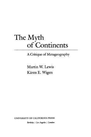 The Myth of Continents