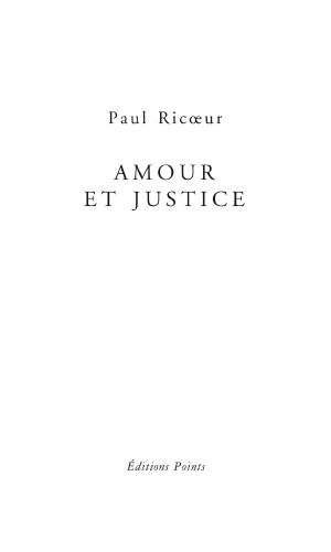 Amour Et Justice