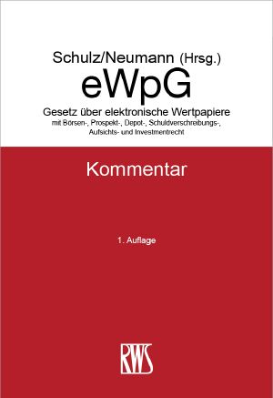 eWpG · Gesetz zur Einführung von elektronischen Wertpapieren