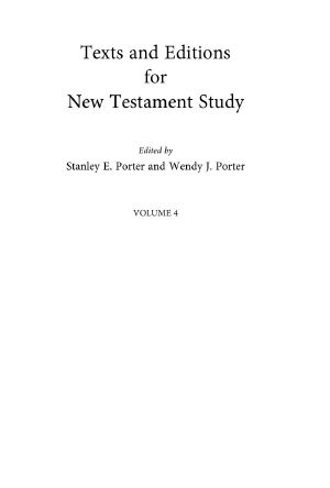 Paul Foster The Gospel of Peter Introduction Critical Edition and Commentary 2010