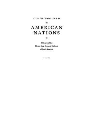 American Nations · A. History of the Eleven Rival Regional Cultures of North America