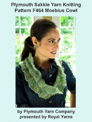 Plymouth Sakkie Yarn Knitting Pattern F464 Lacy Moebius Cowl