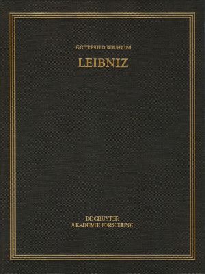 Leibniz · Sämtliche Schriften und Briefe: Band 25 August 1705 – April 1706
