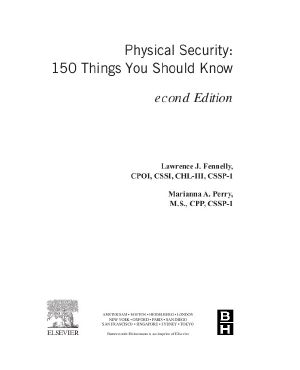 Physical Security 150 Things You Should Know