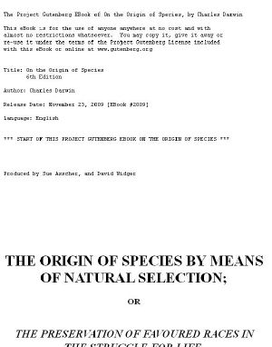 The Origin of Species by Means of Natural Selection, 6th Edition