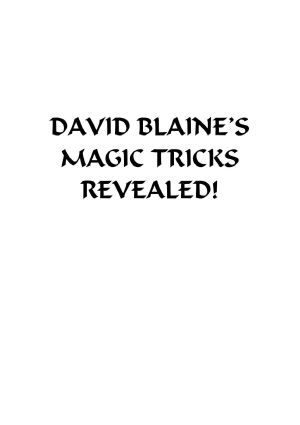 David Blaine's Magic Revealed