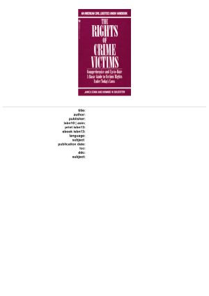 The Rights Of Crime Victims